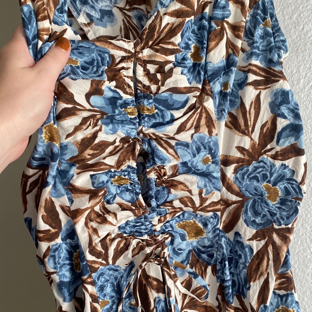 Madewell sleeveless floral midi dress - Picture 3 of 5